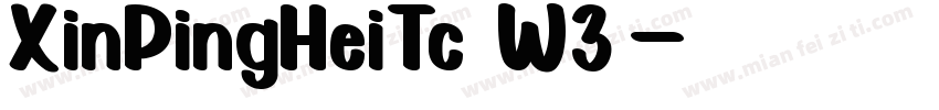 XinPingHeiTc W3字体转换